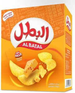 Al Batal Cheese Flavor Potato Chips 12 x 23g - افضل شيبس