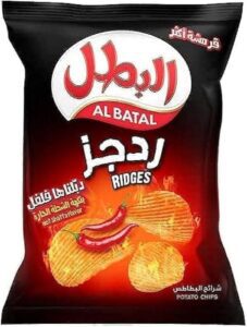 Al Batal Ridges Hot Shattah Chips 155g