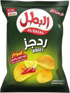 Al Batal Ridges Pepper and Lemon Flavor Chips 155g