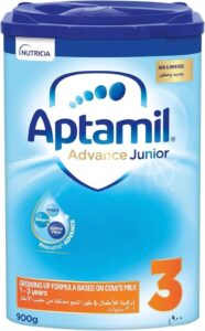 Aptamil Junior 3 Growing Up Milk Stage 3 Milk Powder for toddlers from 1-3 years 900g - افضل حليب اطفال عمر سنه