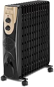 Black & Decker 2500W 13 Fin Oil Radiator Heater With Fan Forced Black OR013FD-B5 (افضل دفاية زيت)