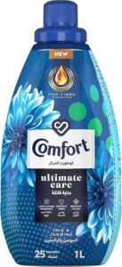 COMFORT Concentrated Fabric Softener Iris & Jasmine for long-lasting fragrance 2 x 1.5L