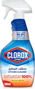 Clorox Kitchen Cleaner Spray 500ml No Bleach Kills 99.9% of Germs 100% Grease and Dirt Remover