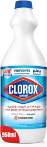 Clorox Liquid Bleach 950ml Kills 99.9% of Viruses and Bacteria - افضل مبيض ملابس