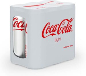 Coca-Cola Coca Cola Light Carbonated Soft Drink Cans 6 x 355 ml