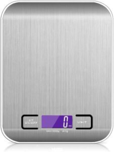 Ddbo Digital Kitchen Scale Silver Stainless Steel Food GRAM Ounce Switch - افضل ميزان مطبخ