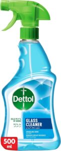 Dettol Sparkling Shine Glass Cleaner helps remove Greasy Residues Trigger Spray Bottle 500ml