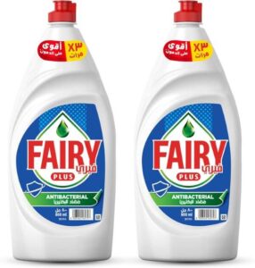 Fairy Plus Antibacterial Dishwashing Liquid Soap with alternative power to bleach 2x800 ml