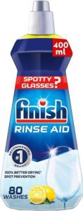 Finish Lemon Sparkle Rinse Aid For Shinier And Drier Dishes 400Ml - أفضل سائل غسيل الصحون