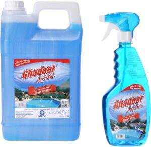 Ghadeer Glass Cleaner Liquid 4L + 650ml