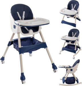 Glooob Baby High Chair Folding Recline Feeding Seat Height Adjustable Child Feeding Chair