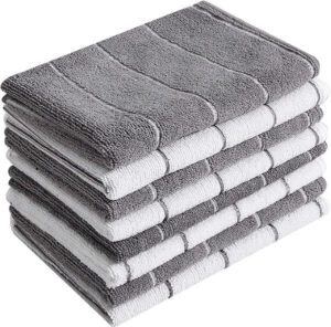 HYER KITCHEN Microfiber Towels Super Absorbent 8 Pack - افضل مناشف للمطبخ