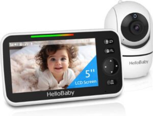 HelloBaby Upgrade Baby Monitor 5 Screen with 30-Hour Battery HB6550pro - افضل جهاز مراقبة الطفل