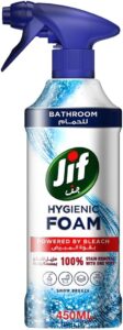 JIF Hygienic Foam Spray powered by bleach Bathroom for 100% stain removal 450ml