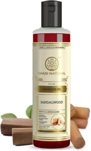 KHADI NATURAL Sandalwood Massage Oil 210ml - افضل زيت المساج