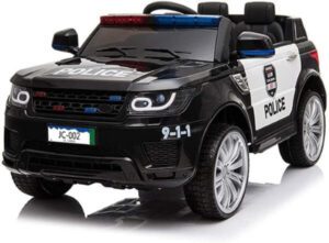 Kids can sit on children's electric police car large remote control car