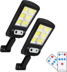 Led Solar Street Lights Outdoor 2 Pack 120 Led Remote Control Solar Parking Lot - أفضل أنواع الكشافات الخارجية