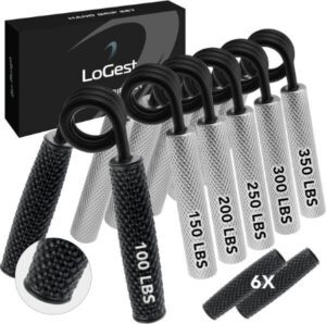 Logest Metal Hand Grip Set 100LB-350LB 6 Pack 50LB-350LB 7 Pack - افضل مقبض يد