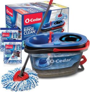 O-Cedar EasyWring RinseClean Microfiber Spin Mop & Bucket Floor Cleaning System (افضل ممسحة ارضيات)