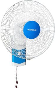 Olsenmark Wall Fan 16 Inch Two Pull String Switch 3 Speed Setting