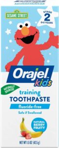 Orajel Kids Elmo Training Toothpaste Fluoride 1.5oz Tube - افضل معجون اسنان اطفال