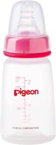 Pigeon Plastic Feeding Transparent Cover 120 Ml Assorted Color Cap