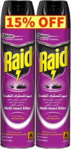 Raid Spray for Multi Insect Killer Twin pack 300ml - افضل مبيد حشرات