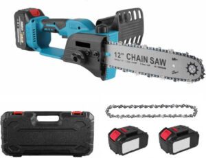 SHAPE MART Chainsaw 12 inch Cordless Electric Chain Saw with 2 Batteries