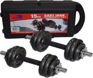 SKY LAND Fitness Adjustable Dumbbells Cast Iron for Weight Training 15 KG