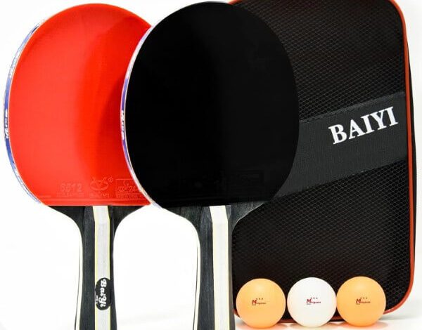 SKY LAND Sports Table Tennis Racket Set 2.0 2 Ping Pong Rackets