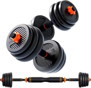 SKY LAND Unisex Adult Enviromental AdJustable Dumbbell N Barbell Set - افضل انواع الدمبل