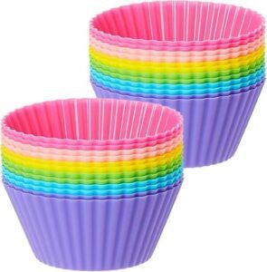 SKY-TOUCH 24Pcs Silicone Cupcake Liners