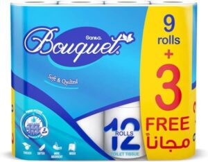 Sanita Bouquet Toilet Tissue Pack of 12 Rolls