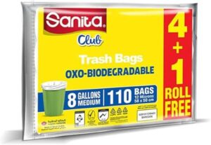 Sanita Club Trash Bags 8 Gallons 110 Bags