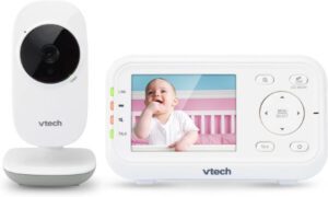 VTech Video Baby Monitor with 1000ft Long Range Auto Night Vision - افضل كاميرا مراقبة اطفال