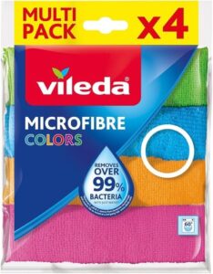 Vileda Microfiber all-purpose cloth 4 pieces in multiple colors