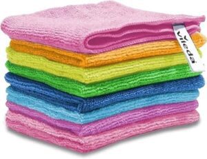 Vileda Microfiber all-purpose cloth 8 pieces in multiple colors - افضل مناشف للمطبخ