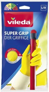 Vileda Super Grip durable gloves L-9 large - أفضل قفازات غسيل الصحون