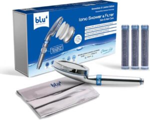 blu Ionic Shower Head and Shower Filter Handheld Removes Chlorine & Harmful Pollutants - افضل راس دش